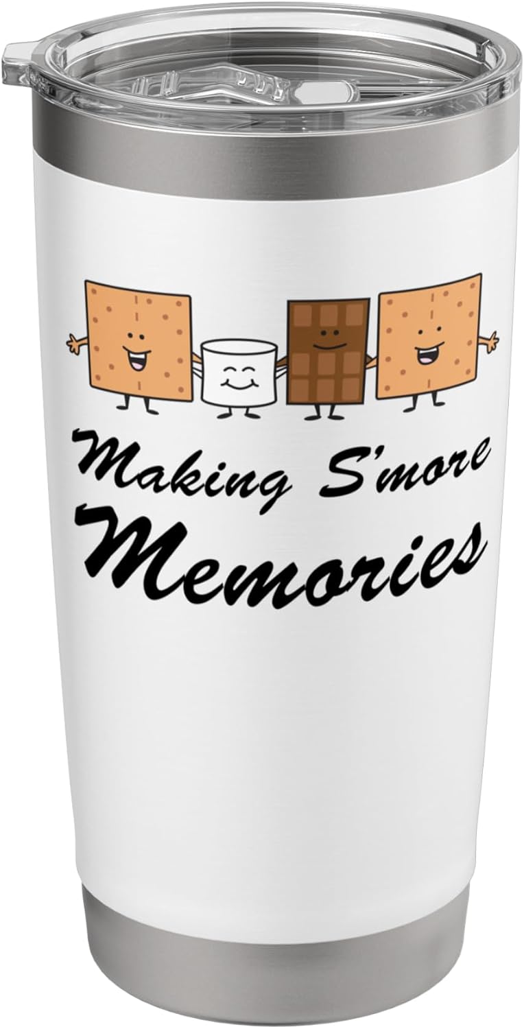 Making Smore Memories Camping Campfire Smores Cartoon Stainless Steel Insulated Tumbler