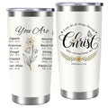 20oz Cartoon Ambulance Tumbler with Straw Funny White Stainless Steel Insulated Travel Mug Leak-proof Keeps Cold or Hot Coffee Tea Water Tumblers Cup Doctor Nurse Gifts for Women Men