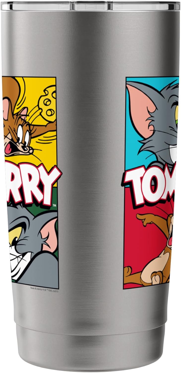 Tom and Jerry Four Squares Stainless Steel Insulated Tumbler