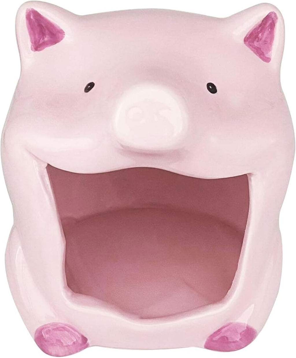 Ceramic Pig Shaped Candy Bowl, Cute Tabletop Storage Dish for Home Office