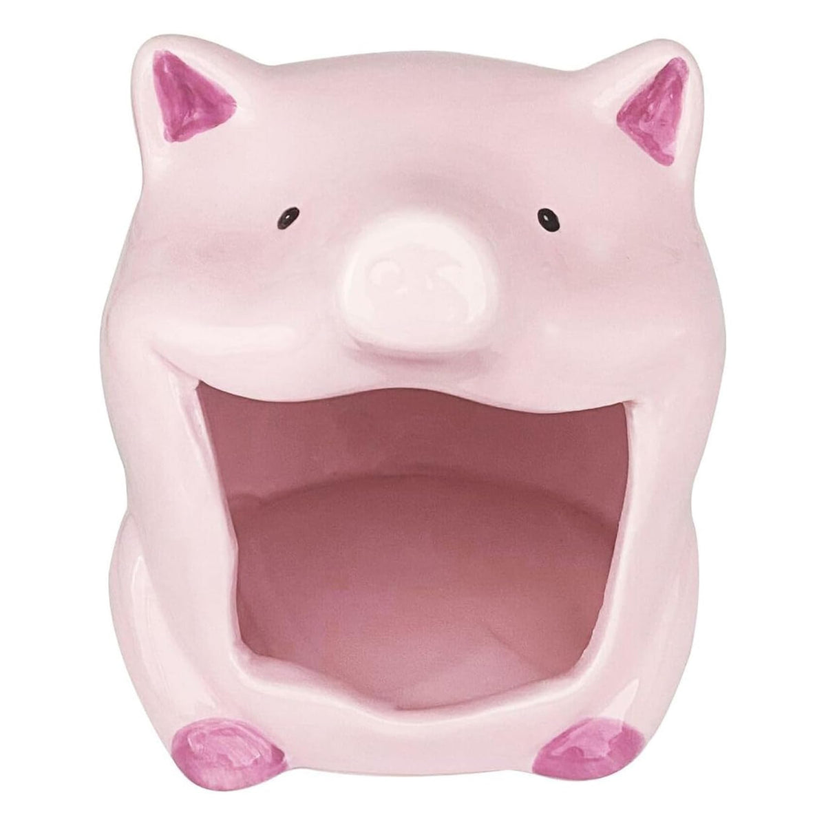 Ceramic Pig Shaped Candy Bowl, Cute Tabletop Storage Dish for Home Office