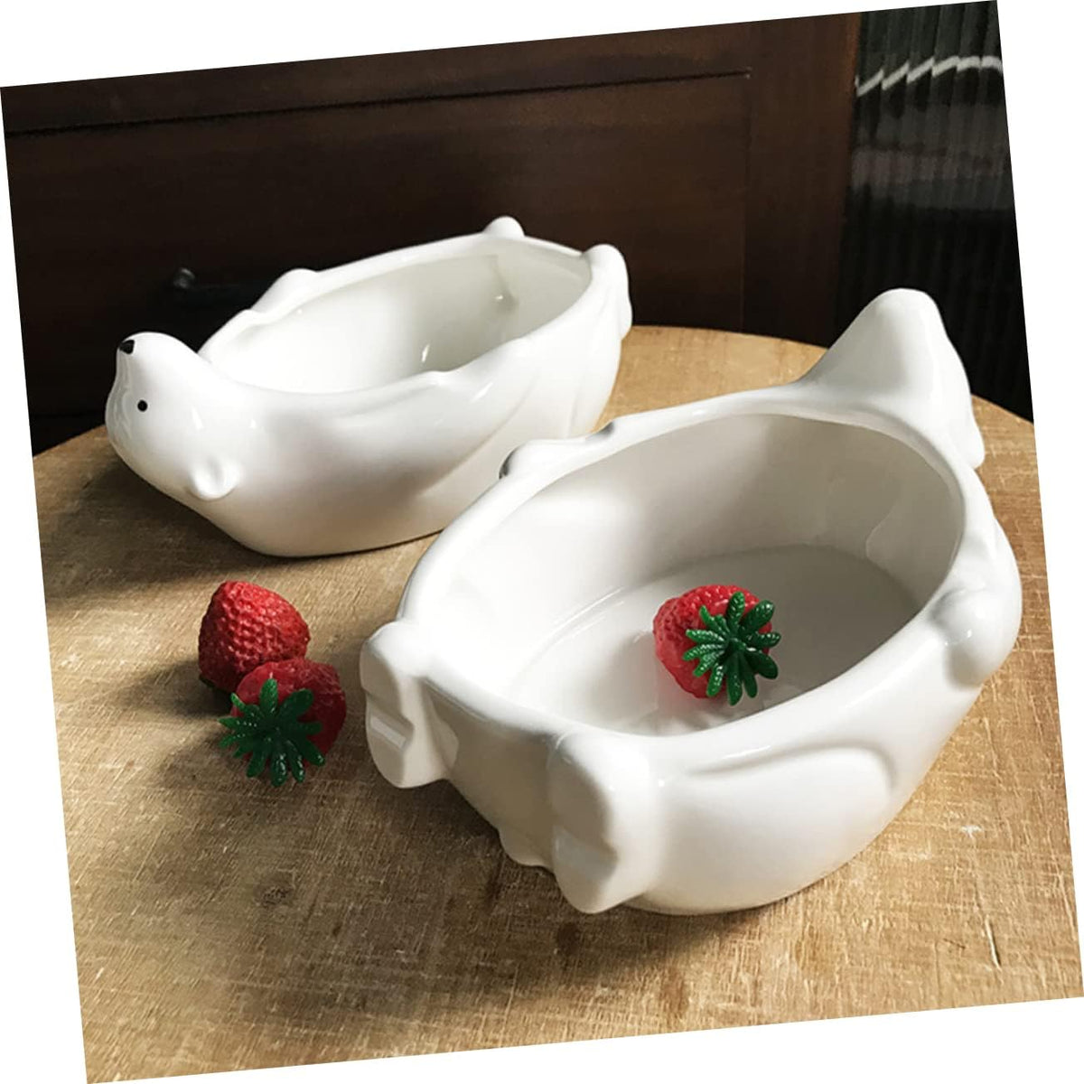 Mobestech Lovely Cartoon Ceramic Bowl Adorable Reusable Salad Serving Bowl for Boys and Girls Easy to Clean Fruits Noodles