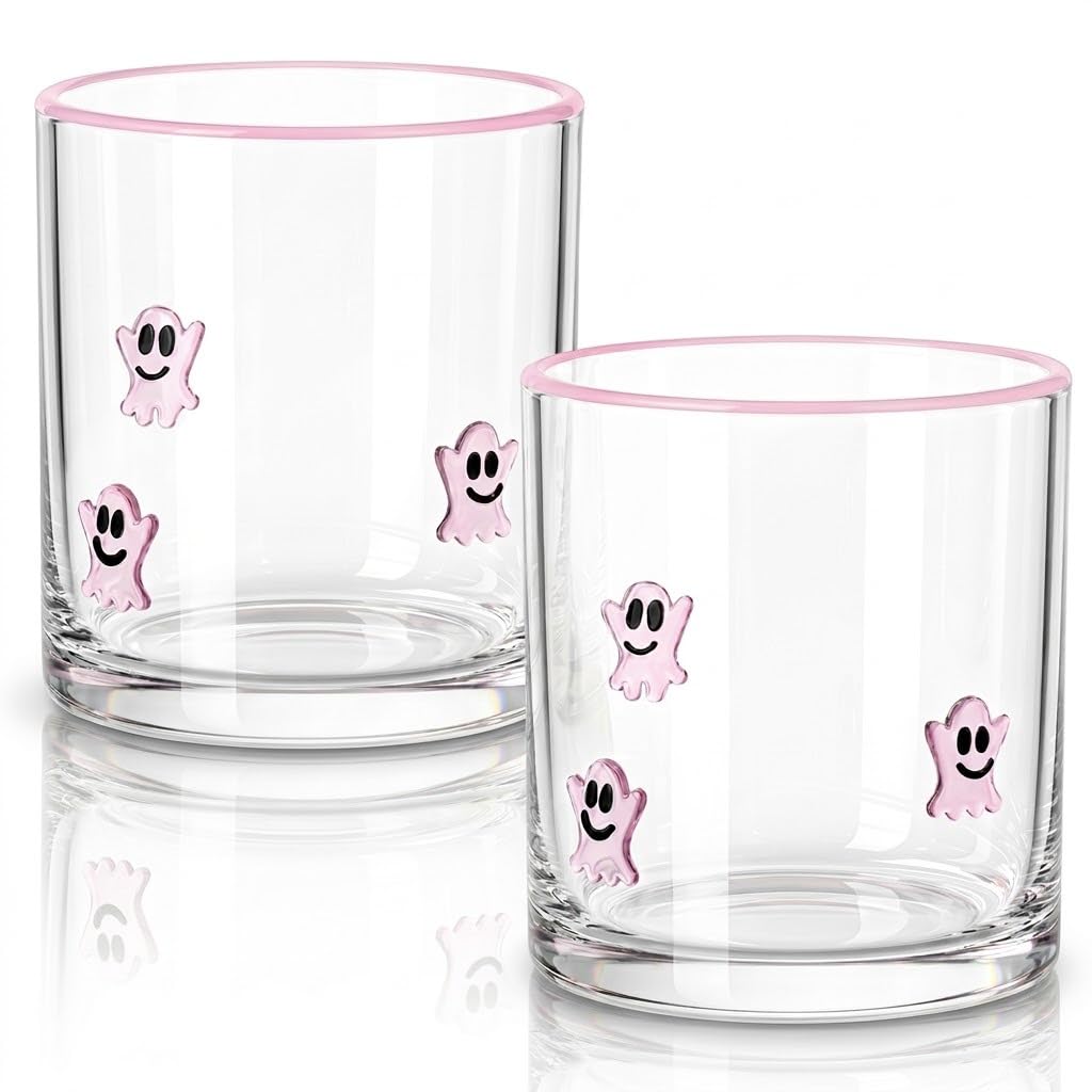 2 Pcs Cherry & Lemons Icon Juice Glass, 14oz Reusable Stemless Wine Cups