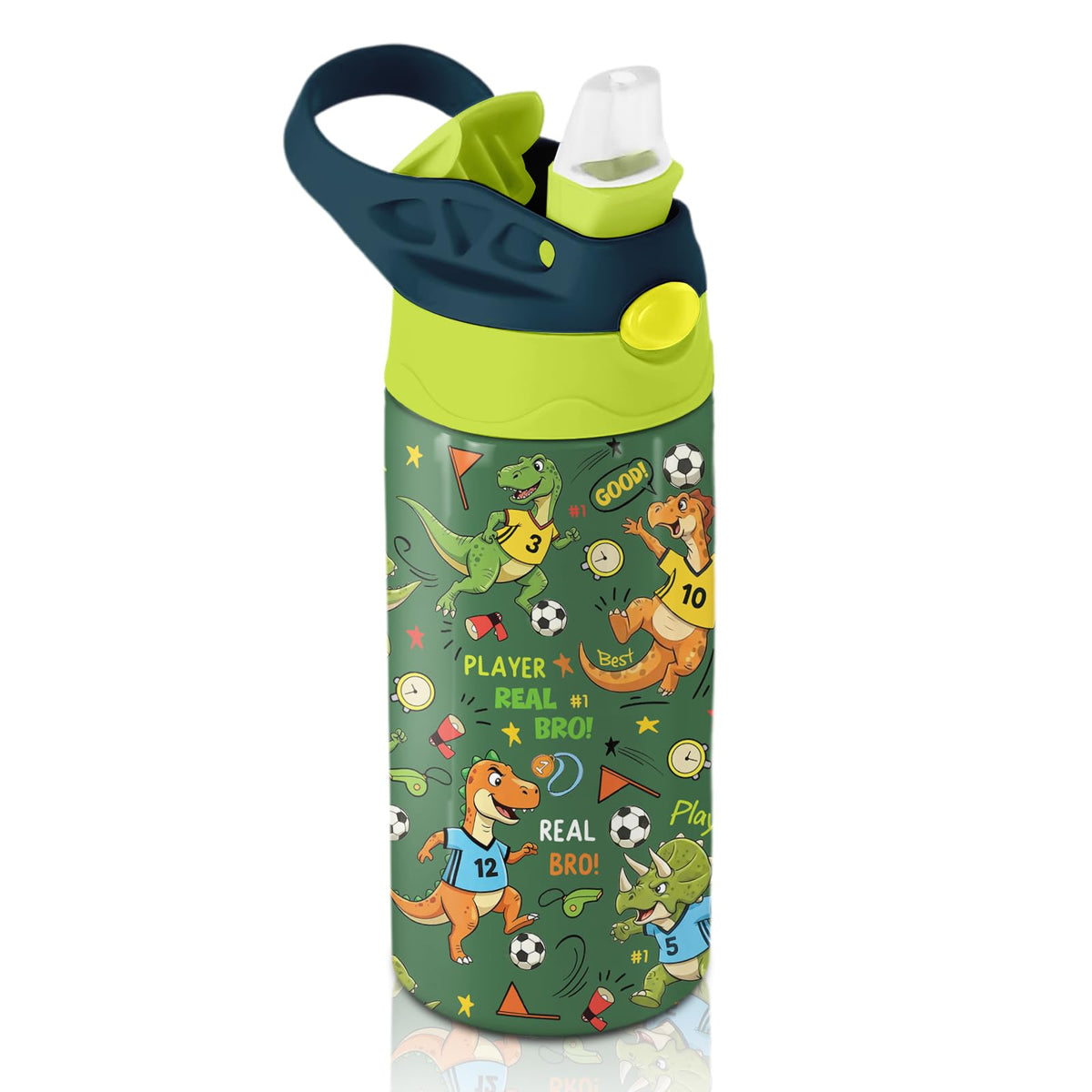 Mermaid Water Bottle for Girls - 12oz Cute Cartoon Kids Water Bottle with Straw, Stainless Steel Tumbler, Insulated, Leak-proof, BPA-free, Pop-up Straw Lid, for School, Children Birthday Gift Cup(1pc)