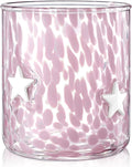 Pink Confetti Star Icon Juice Glass 14 oz Star Icon Glasses Cups