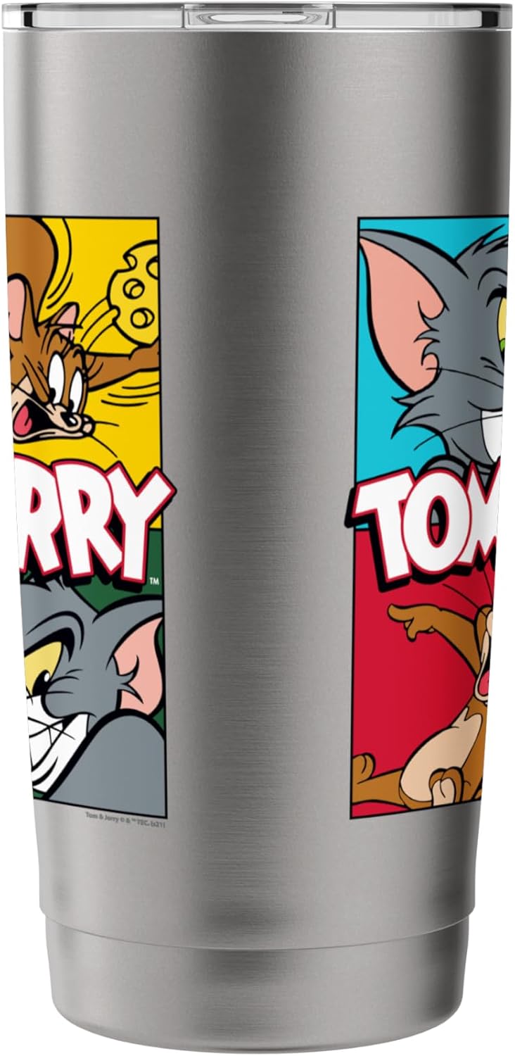 Tom and Jerry Four Squares Stainless Steel Insulated Tumbler