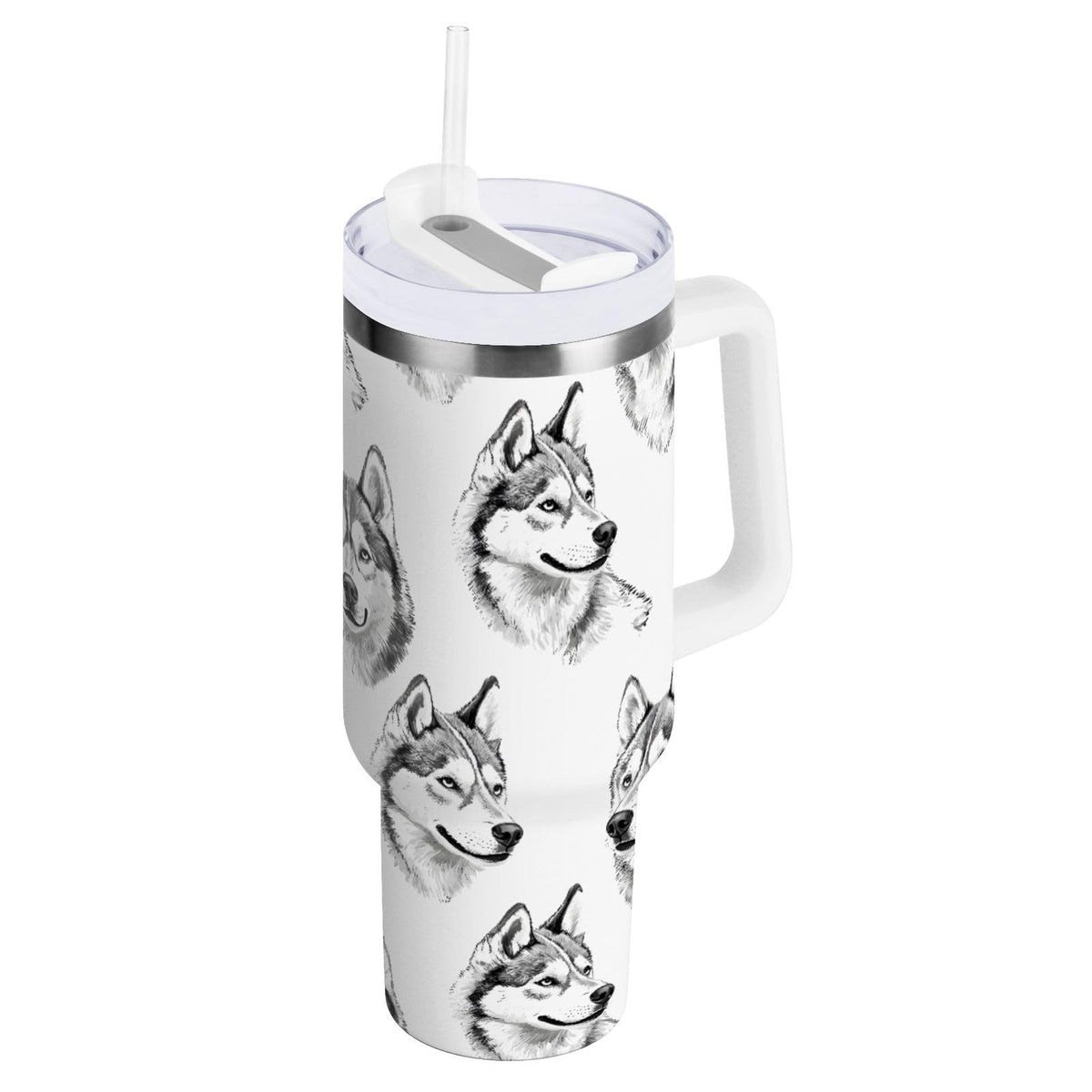 30oz Tumbler Cartoon Giraffes Insulated Coffee Cup Stainless Steel Travel Mug Car Water Bottle with Lid Straw Handle