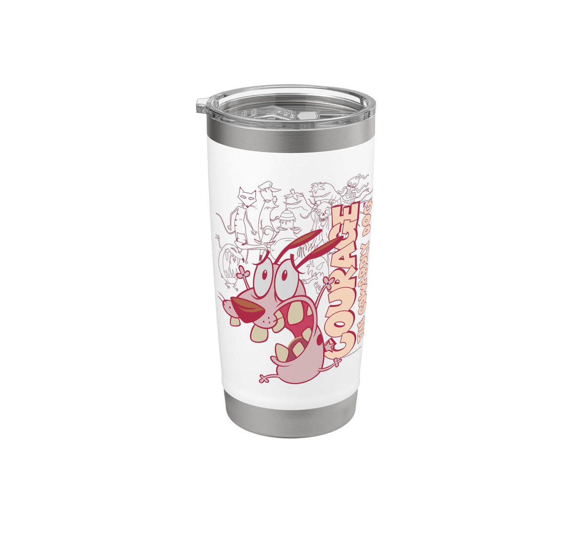 Courage the Cowardly Dog Running Scared Stainless Steel Insulated Tumbler