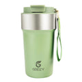 Insulated Travel Coffee Mug, 17oz Stainless Steel Leakproof Flip Straw Cup
