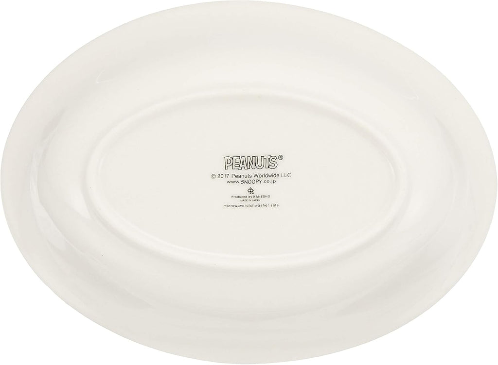 金正陶器(Kaneshotouki) Peanuts 606133 Snoopy Joy Curry Plate, 7.1 inches (18 cm), White