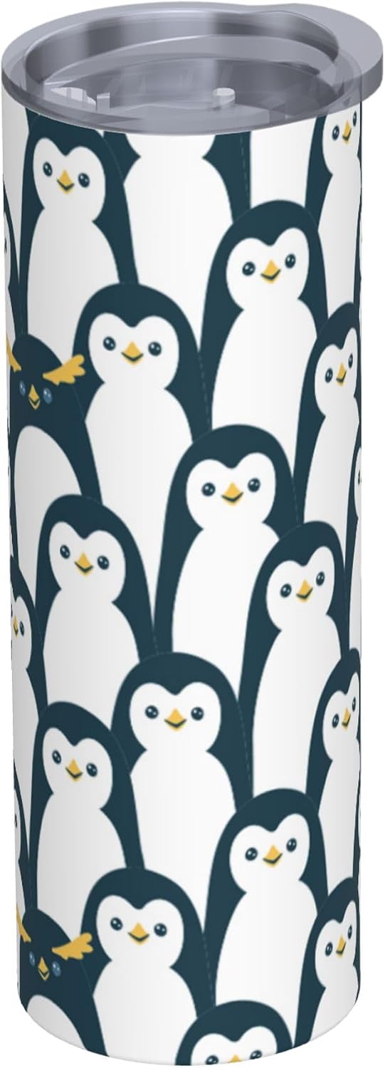 Penguin Tumbler Stainless Steel Vacuum Insulated Coffee Mugs Cup Travel Mug 20 OZ For Home Office Sport Party Gifts…