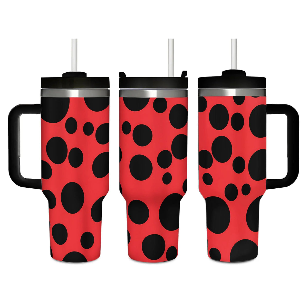 Red Ladybugs Vacuum Insulated Travel Tumbler 40 oz (1200 ml)