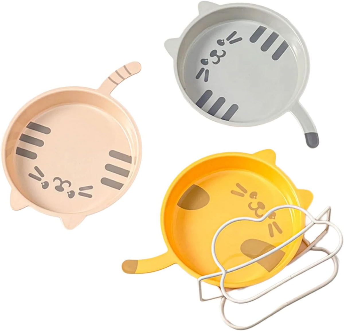Cartoon Cats Bone Pattern Snacks Serving Dish Kitchen Accessory for Fruits Dessert Party Tableware