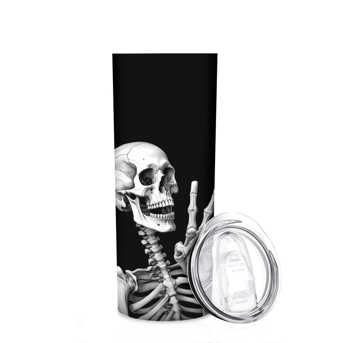 Cartoon Sharks 20 oz Insulated Skinny Tumbler with Lid and Straw, Cute Sea Animals Straight Tumblers Travel Coffee Cup for Men Women