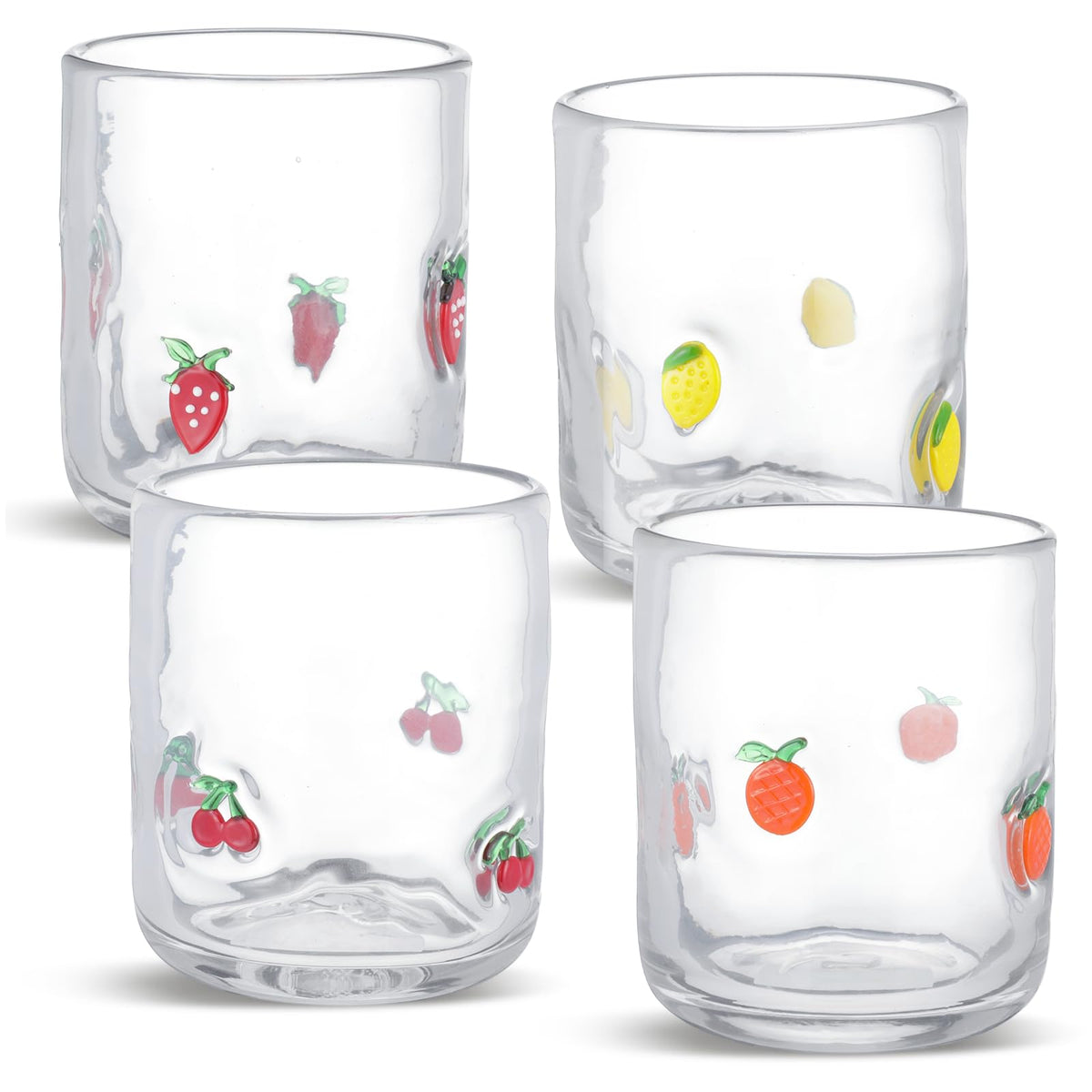 SiliFine 2 Pcs Candy Bear Icon Juice Glasses