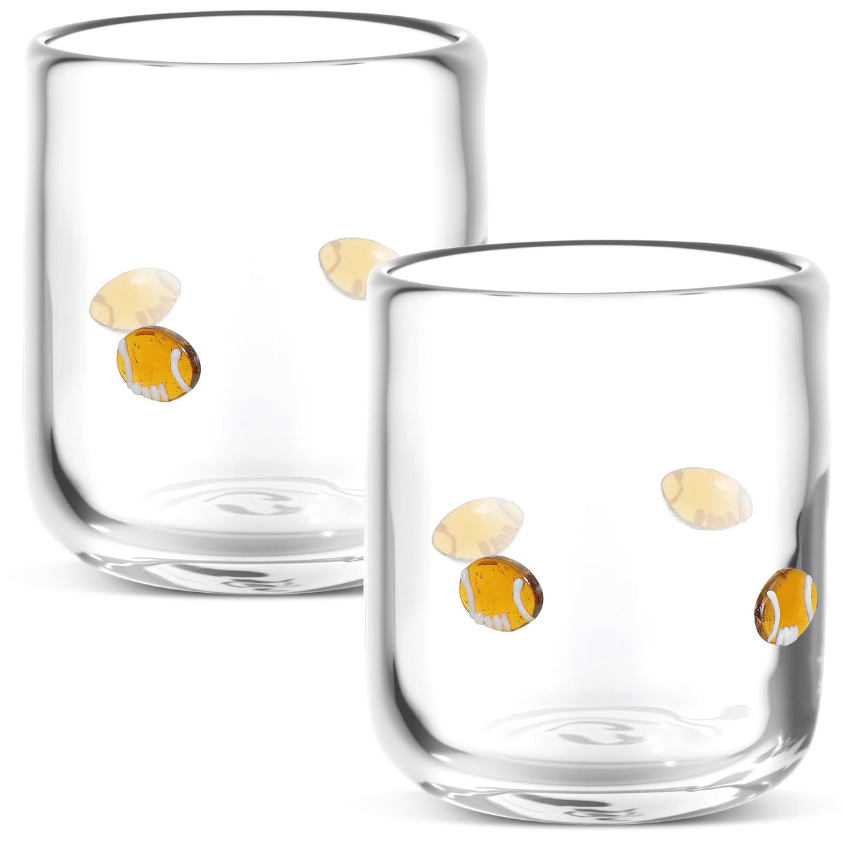 SiliFine 2 Pcs Candy Bear Icon Juice Glasses