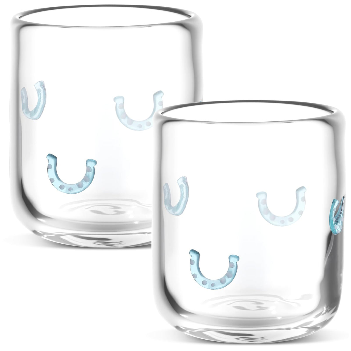 SiliFine 2 Pcs Candy Bear Icon Juice Glasses