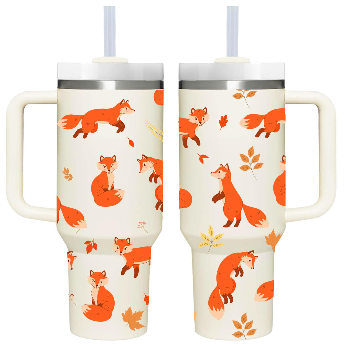 40 OZ Kitty Cat Tumbler with Handle.Kitty Cat Lover Cup Gift.40 OZ Unique Birthday Christmas Kitty Cat Tumblers Gifts for Women Men.