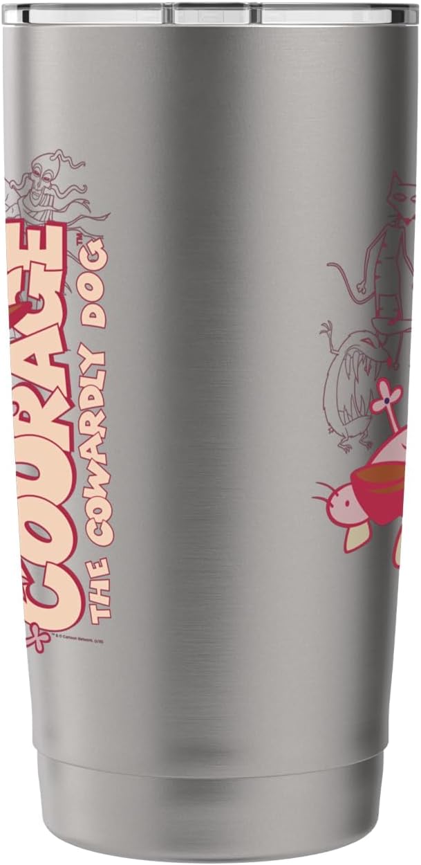 Courage the Cowardly Dog Running Scared Stainless Steel Insulated Tumbler