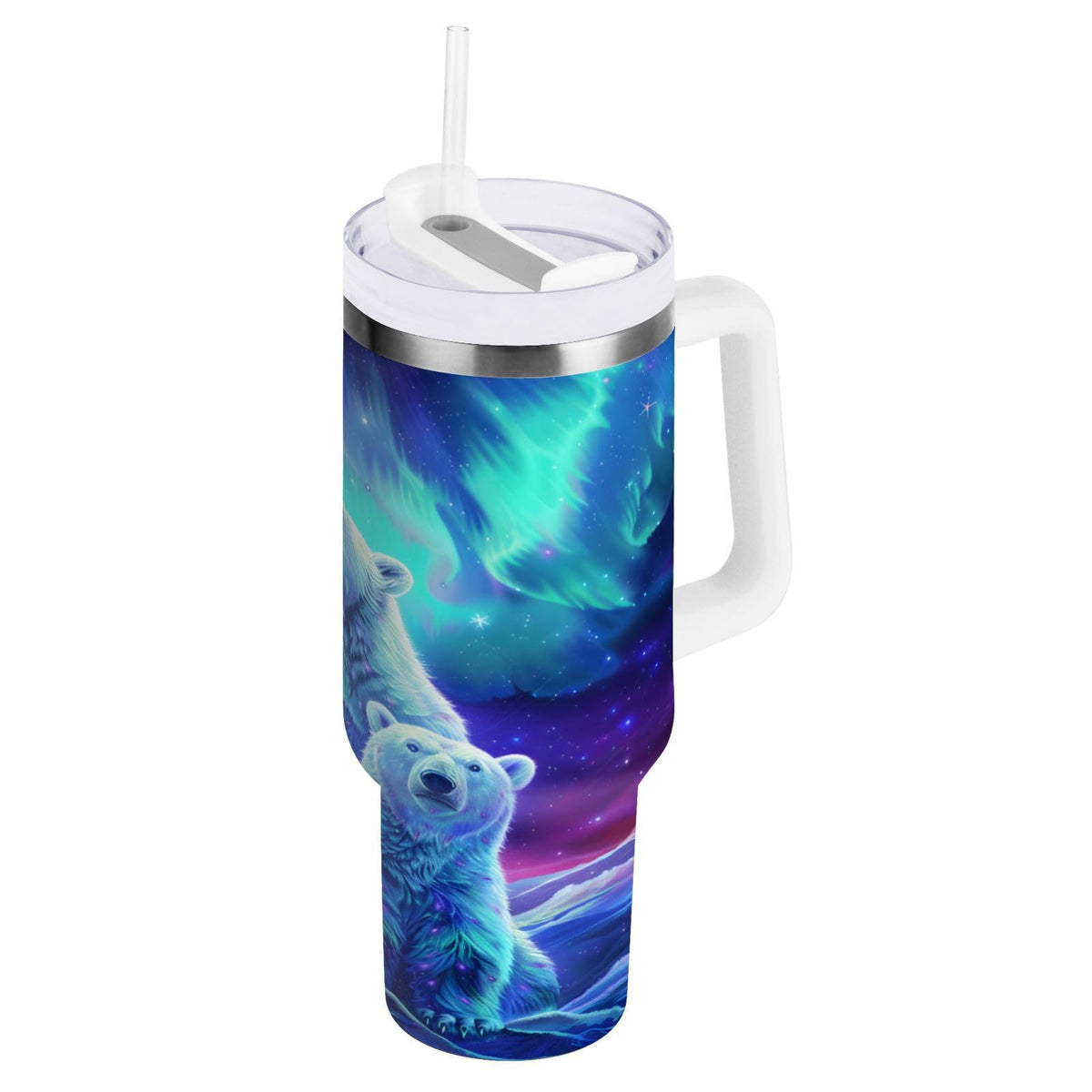 30oz Tumbler Cartoon Giraffes Insulated Coffee Cup Stainless Steel Travel Mug Car Water Bottle with Lid Straw Handle