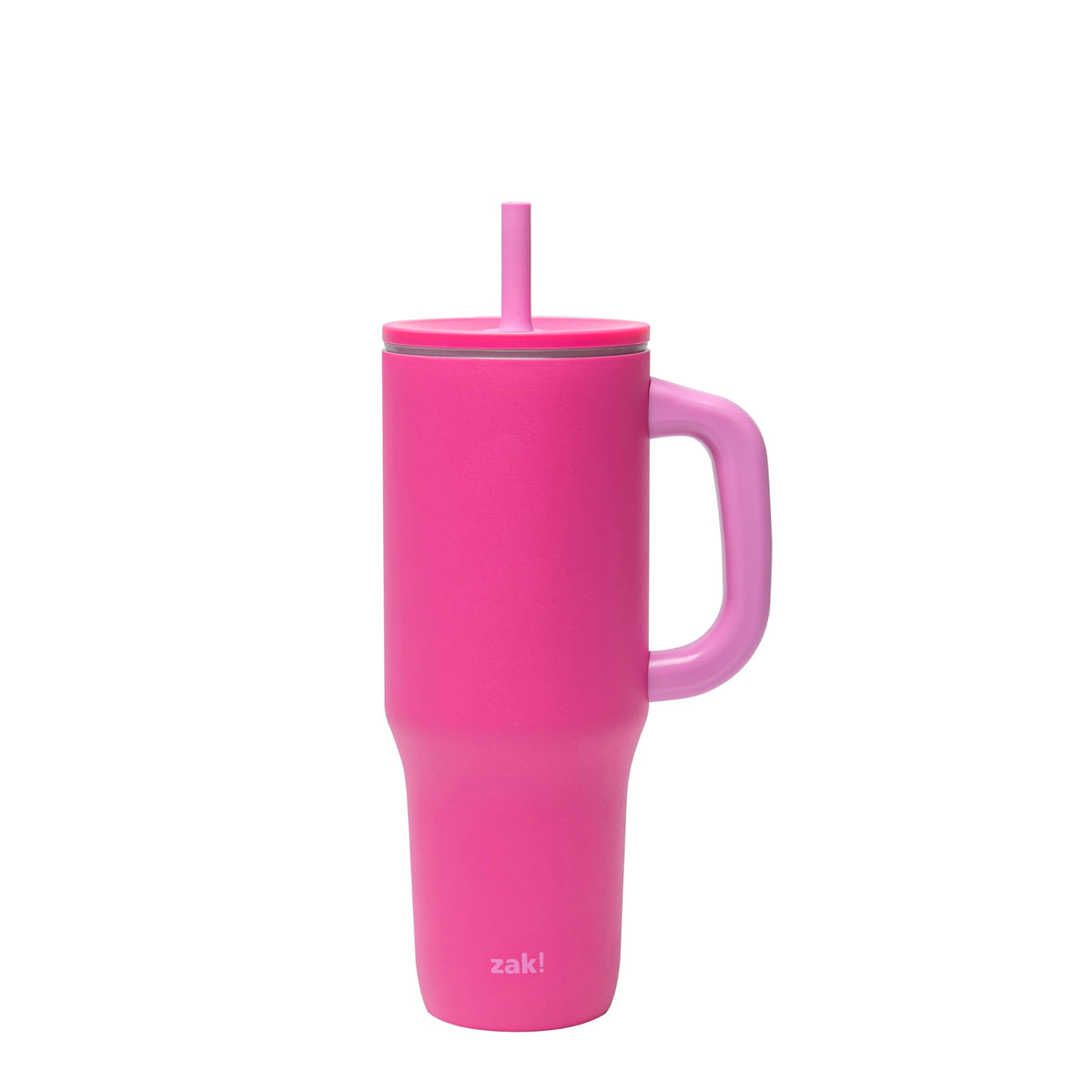 Zak Designs Disney Sutton Travel Tumbler for On the Go or At Home, 40oz Stainless Steel with Vacuum Insulation, Silicone Straw, Carry Handle, and 3D Artwork for Cold Drinks (Minnie Mouse)