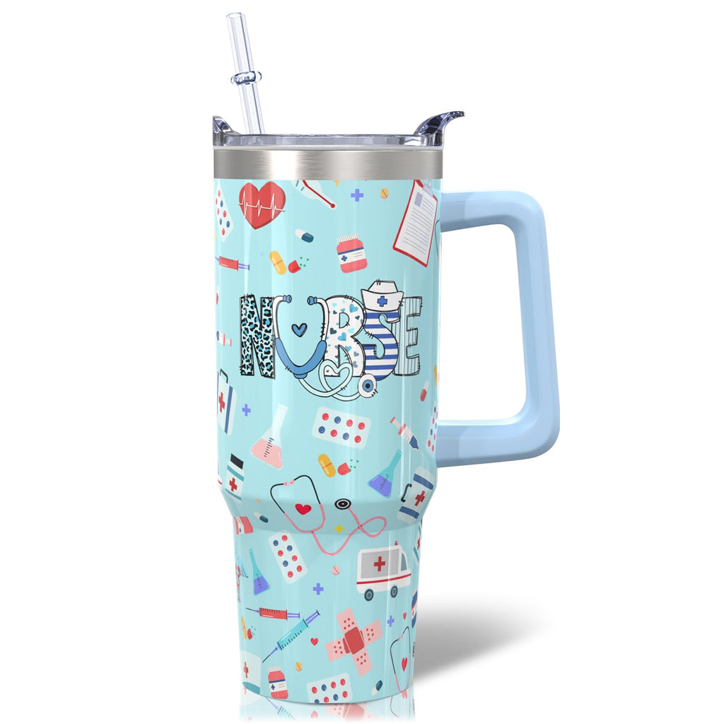 30oz Cartoon Castle Gifts for Castles Lovers-Bowknot Fireworks Tumbler with Handle with Lid and Straw Cup Stainless Steel Insulated Travel Coffee Mug - Birthday,Christmas Gift