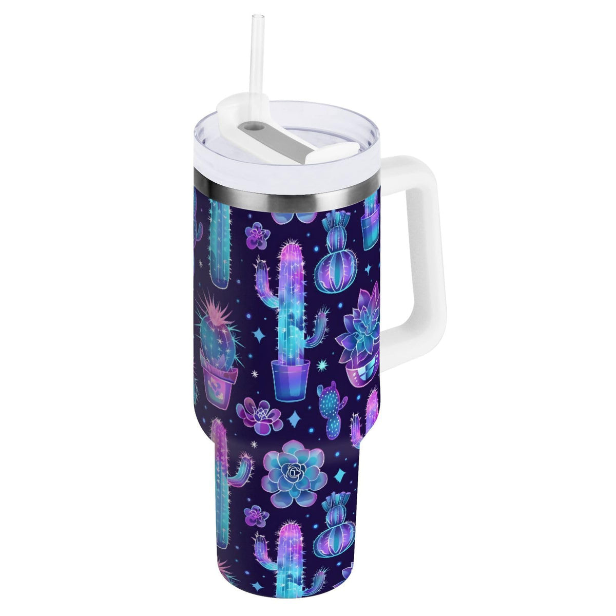 30oz Tumbler Cartoon Giraffes Insulated Coffee Cup Stainless Steel Travel Mug Car Water Bottle with Lid Straw Handle