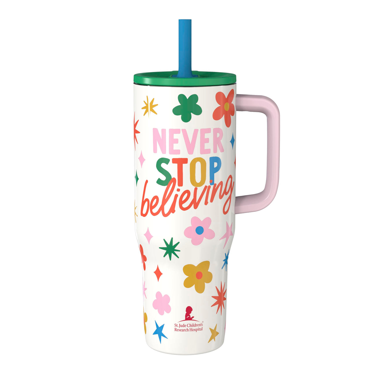 Zak Designs Rainbow Brite 30oz Spill-Proof Stainless Steel Travel Tumbler