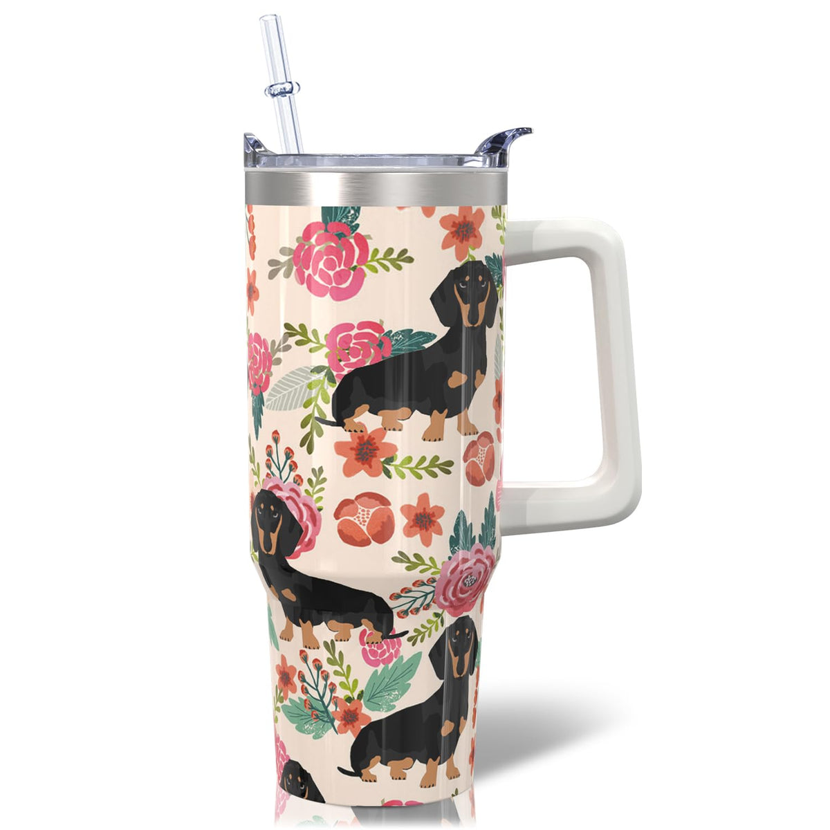 30oz Cartoon Castle Gifts for Castles Lovers-Bowknot Fireworks Tumbler with Handle with Lid and Straw Cup Stainless Steel Insulated Travel Coffee Mug - Birthday,Christmas Gift