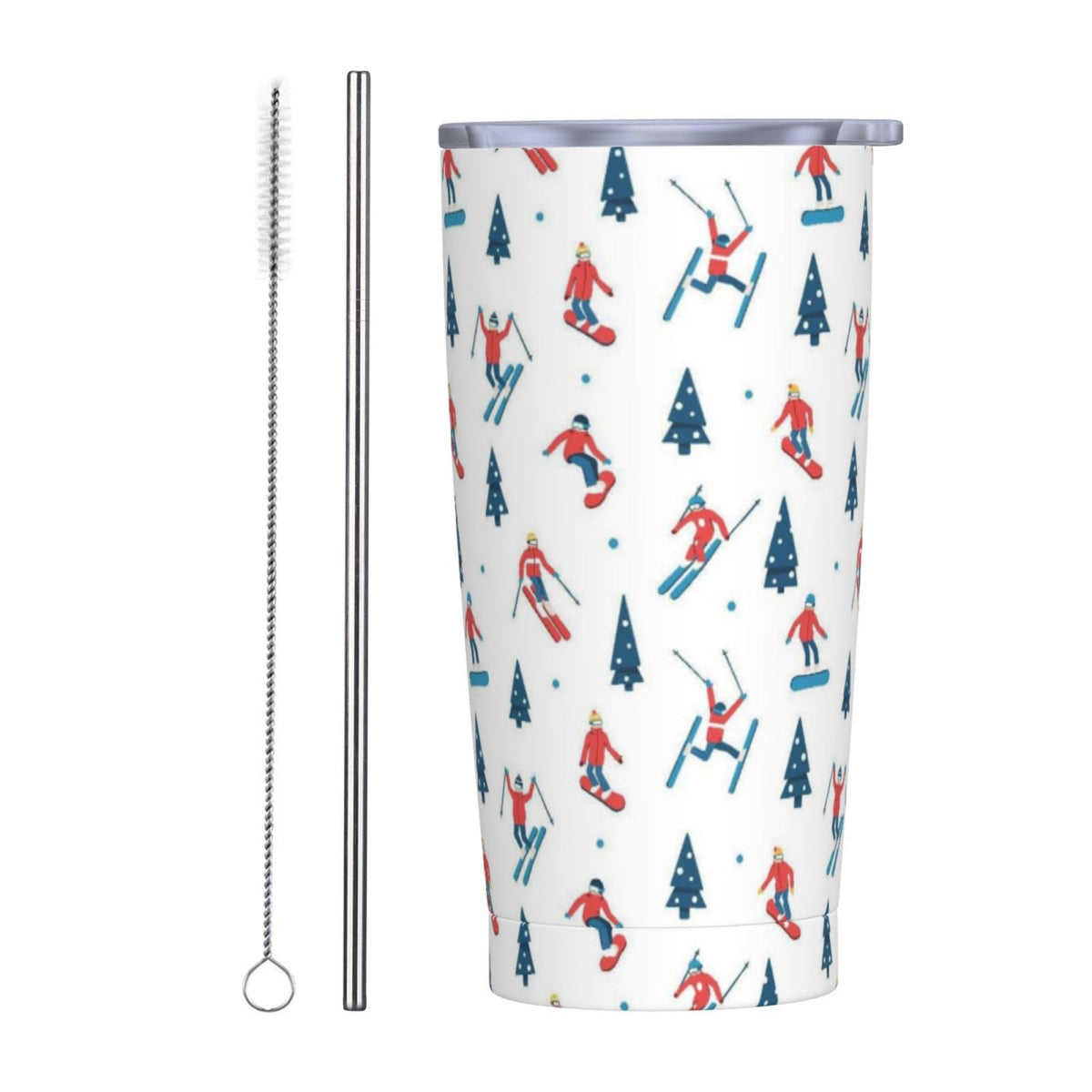 Dog Paw Bone 20oz Tumbler with Lid and Straw for Women, Gradient Cartoon Footprint Insulated Mug Creative Animal Paw Bone Stainless Steel Tumbler Double Wall Vacuum Travel Mug Coffee Cup