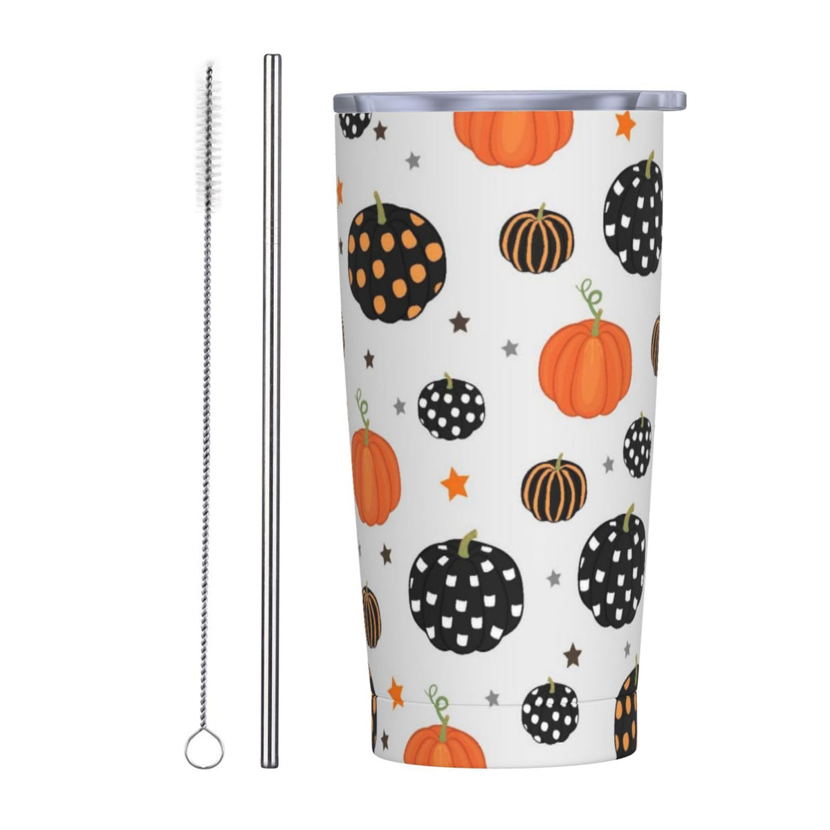 Skiing 20oz Tumbler with Lid and Straw for Sports Lovers, Winter Fashion Ski Sport Insulated Mug Cartoon Ski Sport Design Stainless Steel Tumbler Double Wall Vacuum Travel Mug Coffee Cup