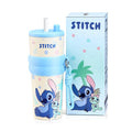 MINISO Disney Stitch Water Bottle, 20oz Lilo&Stitch Insulated Stainless Steel Bottle, Cartoon Vacuum Insulated Tumbler, Leak Proof Flip Top Stitch Cup for Sport Travel Office (Blue)