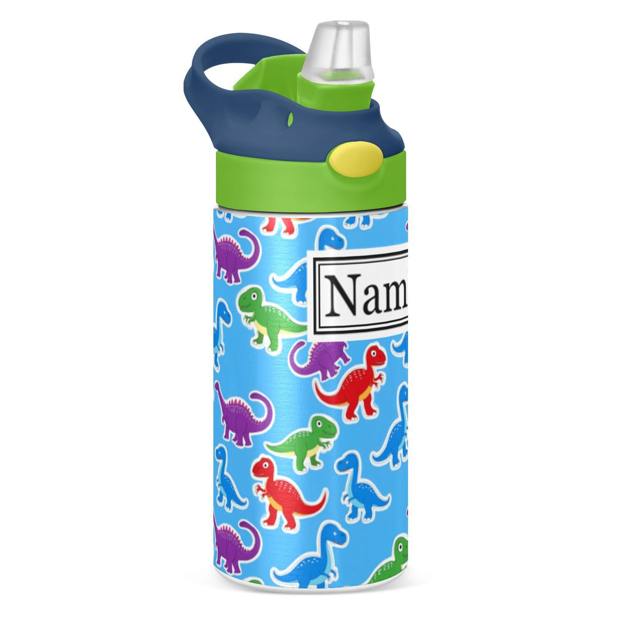 Personalized Name Water Bottles for Kids Cartoon Rats Cheese Custom Toddlers Insulated Stainless Steel with Straw Lid Tumbler Gift for Boys Girls Birthday School