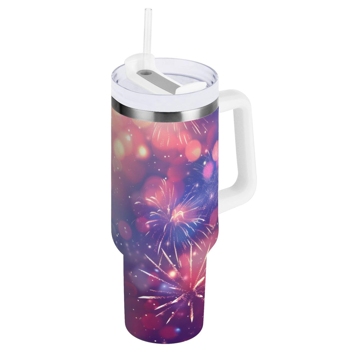30oz Tumbler Cartoon Giraffes Insulated Coffee Cup Stainless Steel Travel Mug Car Water Bottle with Lid Straw Handle
