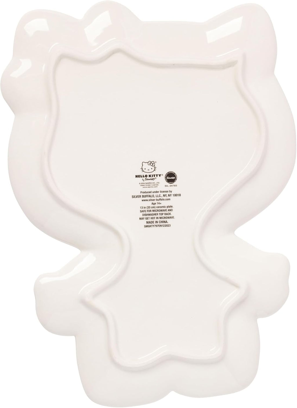 Silver Buffalo Sanrio Hello Kitty Halloween Skeleton Costume, Ceramic Plate