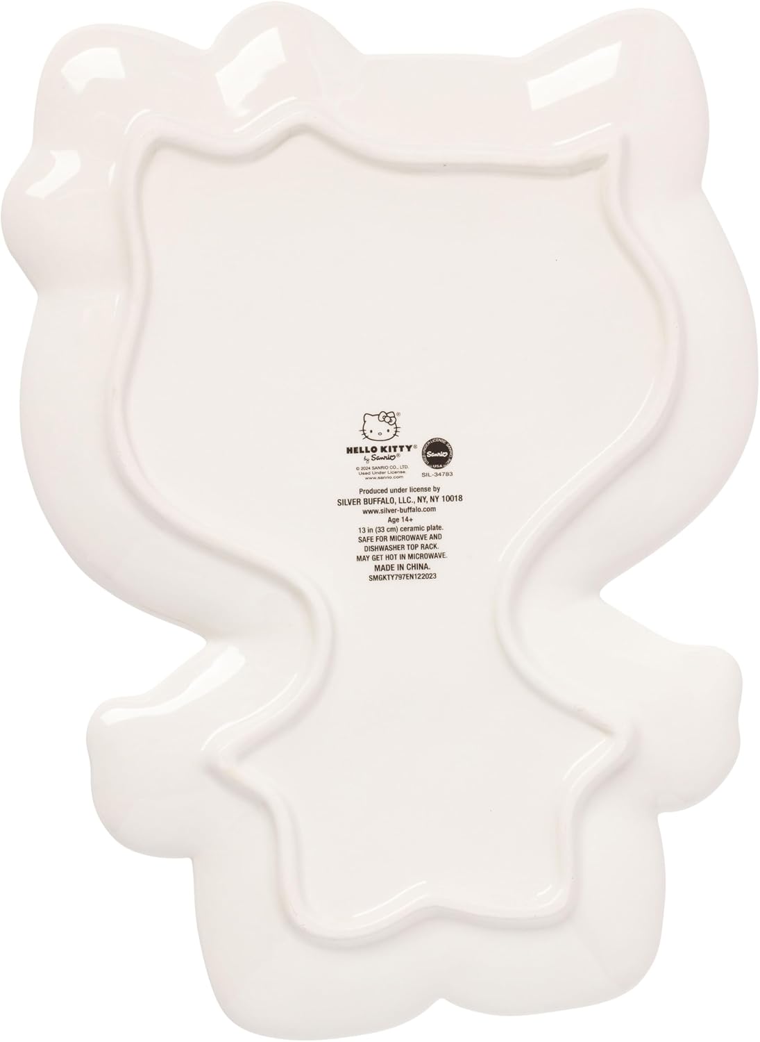 Silver Buffalo Sanrio Hello Kitty Halloween Skeleton Costume, Ceramic Plate