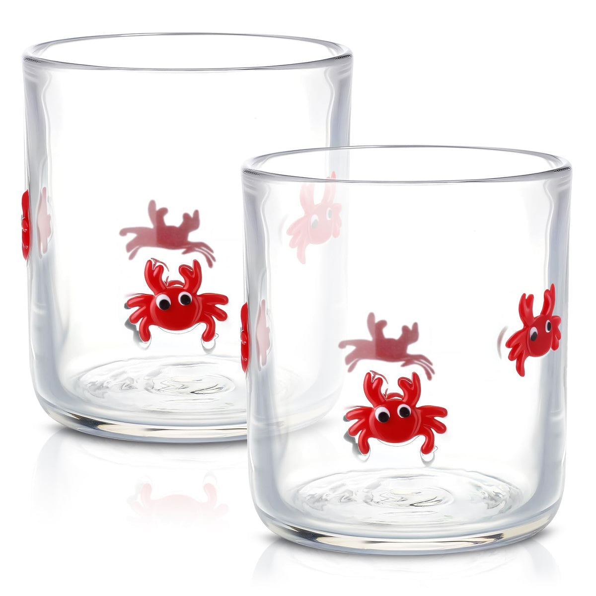 SiliFine 2 Pcs Candy Bear Icon Juice Glasses