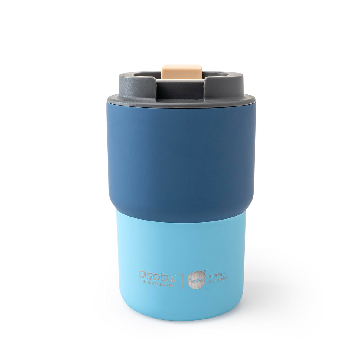 asobu Extra Large Travel Explorer Tumbler for Hot and Cold with Stainless Steel Removable Coffee Mug Sleeve - Straw and Flip Open Sip Spout, 34 oz / 25 oz (Basil Green)