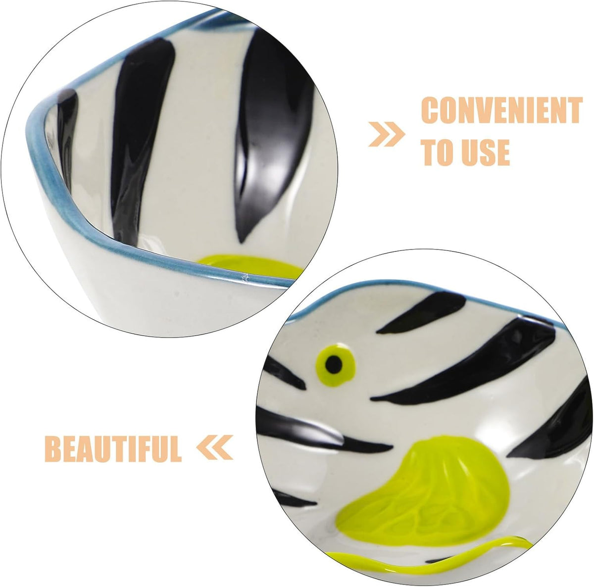 Ceramic Snack Bowl Fish Shaped for Dips and Sauces