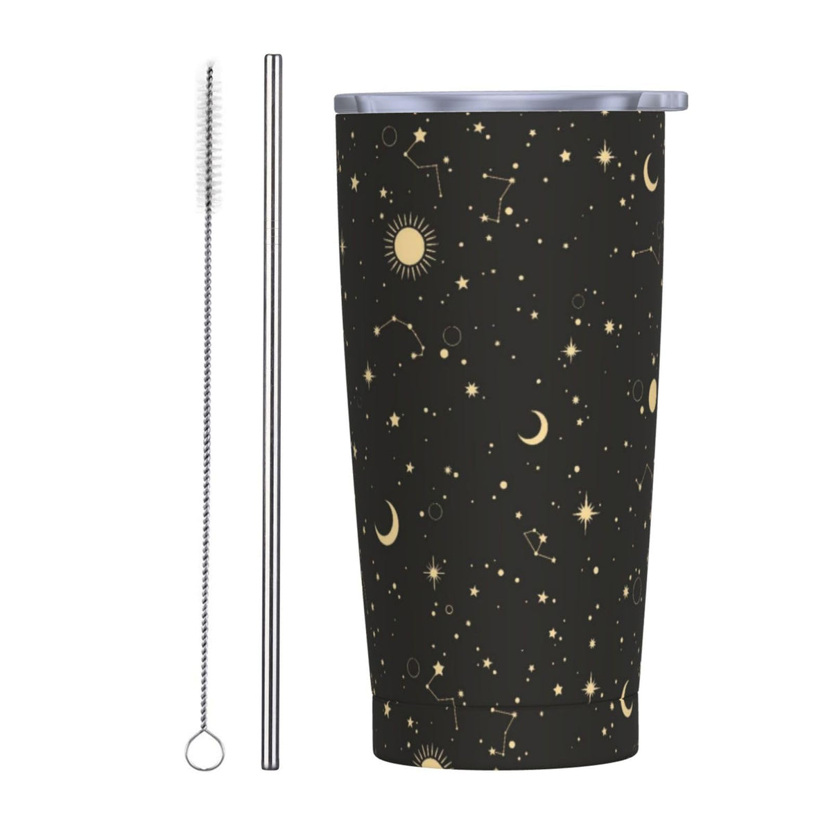 Dog Paw Bone 20oz Tumbler with Lid and Straw for Women, Gradient Cartoon Footprint Insulated Mug Creative Animal Paw Bone Stainless Steel Tumbler Double Wall Vacuum Travel Mug Coffee Cup