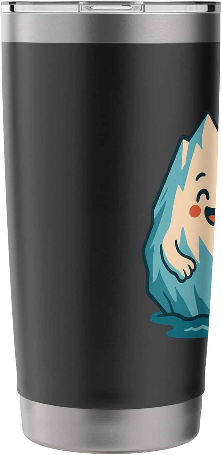 Iceberg Booping Titanic Cute Nautical Cartoon Stainless Steel Insulated Tumbler