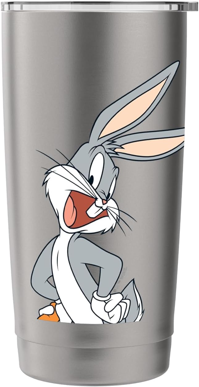 Looney Tunes Bugs Bunny Green Background Stainless Steel Insulated Tumbler