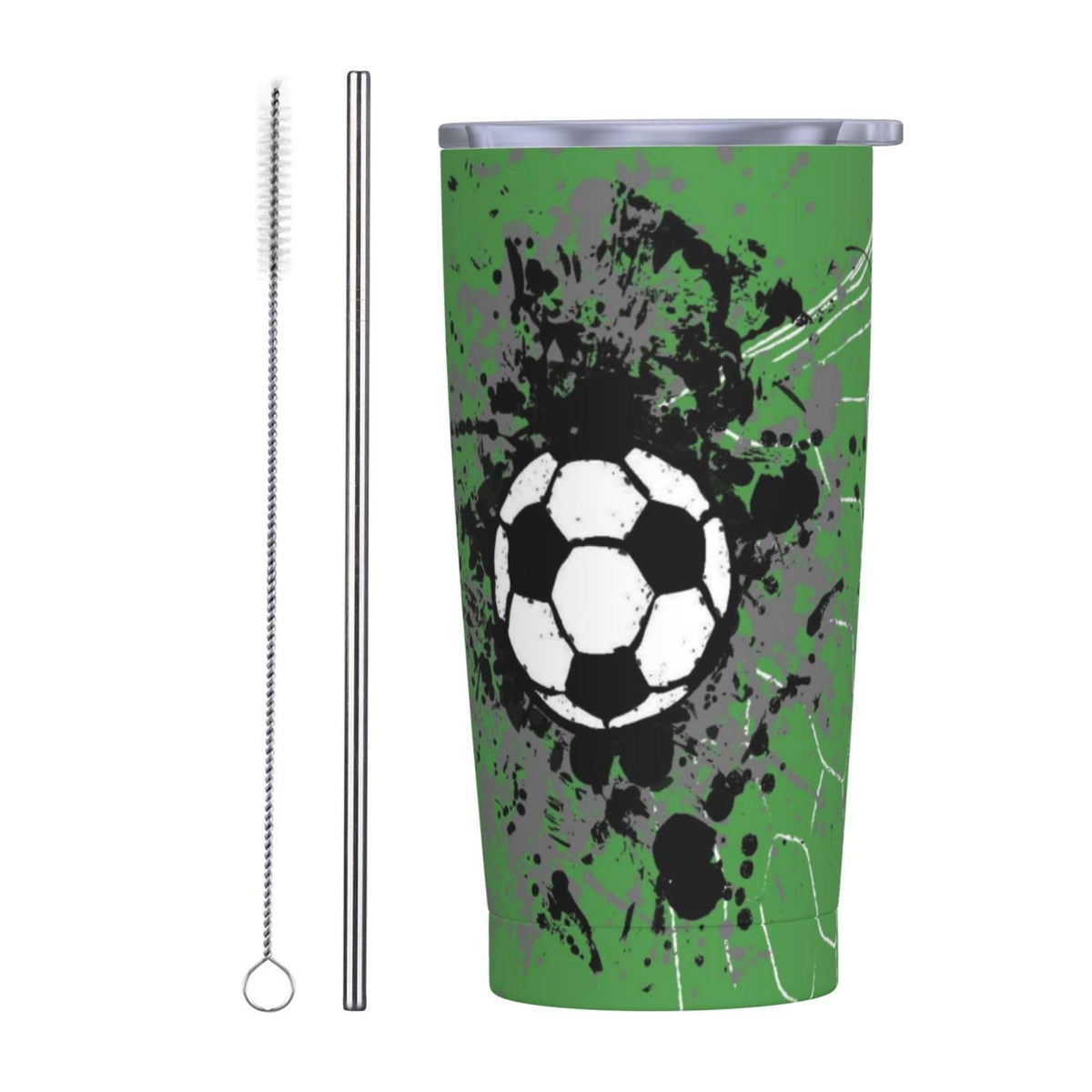 Heart 20oz Tumbler with Lid and Straw for Women, Abstract Cartoon Geometric Line Hearts Design Insulated Mug Colorful Hearts Stainless Steel Tumbler Double Wall Vacuum Travel Mug Coffee Cup