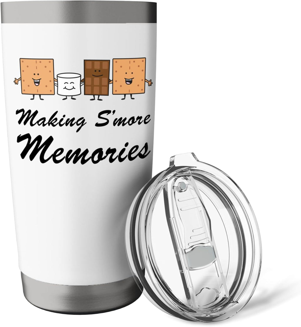 Making Smore Memories Camping Campfire Smores Cartoon Stainless Steel Insulated Tumbler