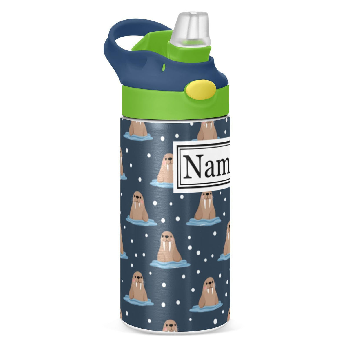 Personalized Name Water Bottles for Kids Cartoon Rats Cheese Custom Toddlers Insulated Stainless Steel with Straw Lid Tumbler Gift for Boys Girls Birthday School