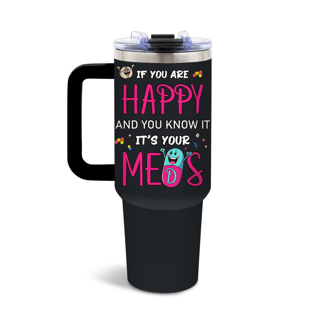 DUUV Colorful Dots Tumbler 40oz, Insulated Sarcastic Gifts for Friend
