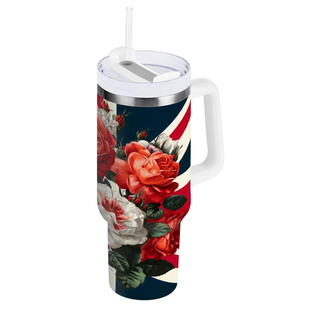 30oz Tumbler Cartoon Giraffes Insulated Coffee Cup Stainless Steel Travel Mug Car Water Bottle with Lid Straw Handle