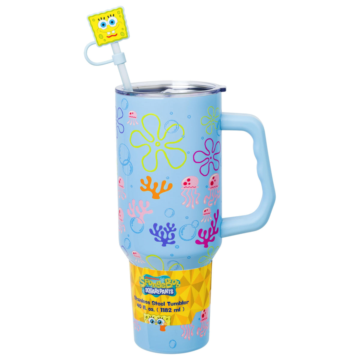 Silver Buffalo Spongebob Squarepants, Stainless Steel Tumbler, 40oz