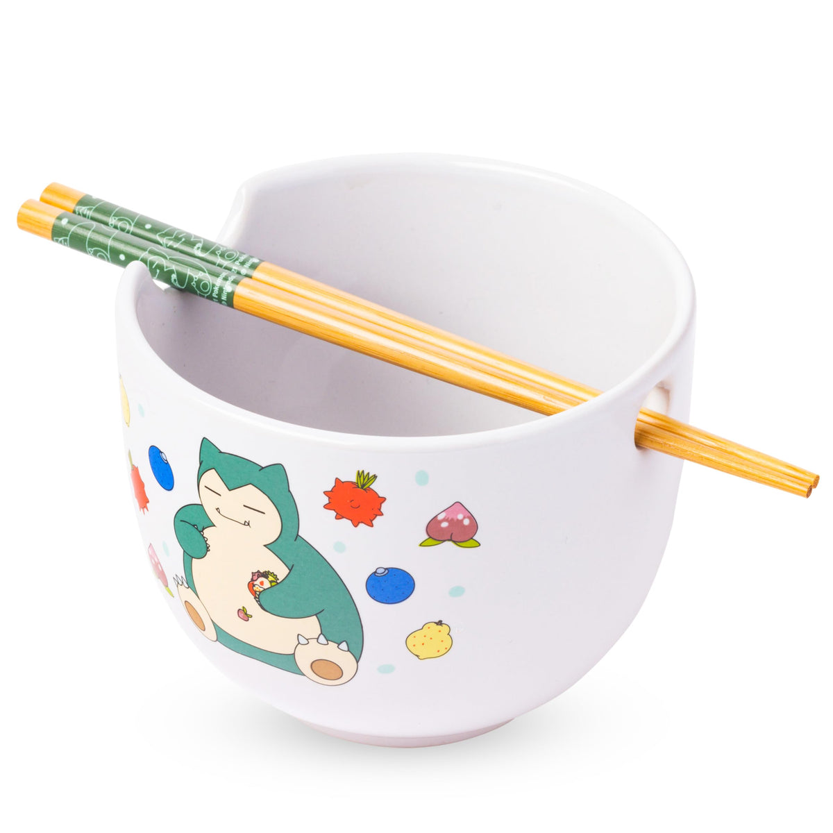 Silver Buffalo Pokémon Pikachu Fruit, Ramen Bowl with Chopsticks, 20oz