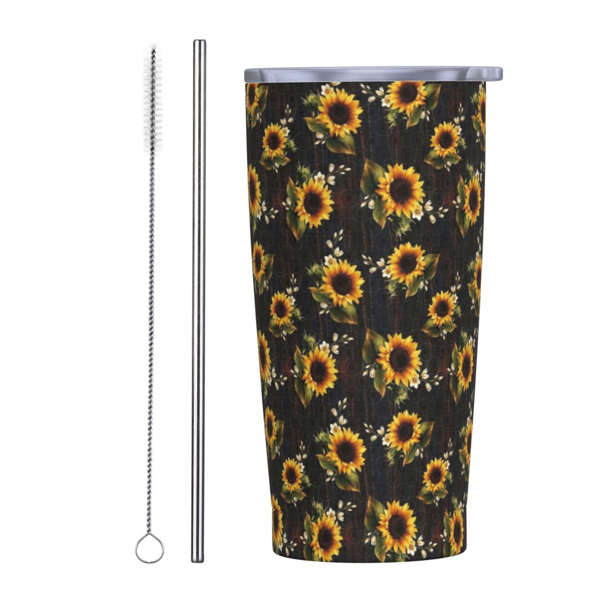 Dog Paw Bone 20oz Tumbler with Lid and Straw for Women, Gradient Cartoon Footprint Insulated Mug Creative Animal Paw Bone Stainless Steel Tumbler Double Wall Vacuum Travel Mug Coffee Cup